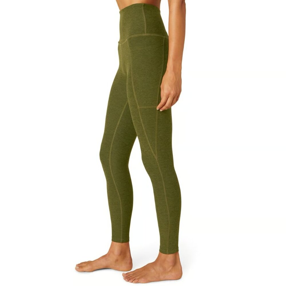 Beyond Yoga Space-Dye Out of Pocket Midi Leggings Green XXS